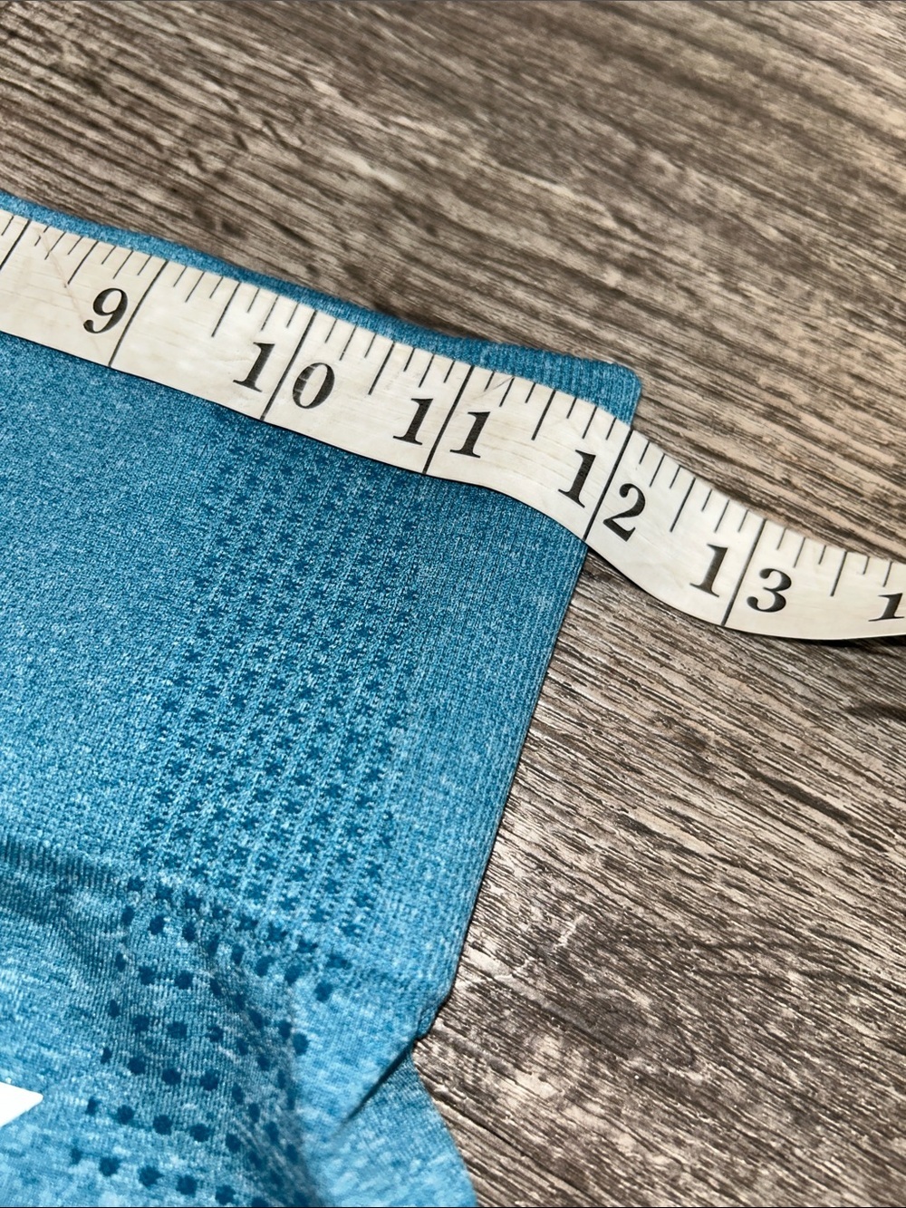 Seamless Teal Leggings High Waisted Cropped Length Mesh Gymshark Style XS Small - Picture 6 of 7